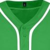 Men's Baseball Jersey Short Sleeve Shirt V Neck Tops Button Down Tee Shirts Sports Clothes S-4XL