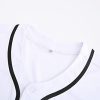 Mens Button Down Plain Baseball Jersey, Blank Softball Team Uniform, Hip Hop Hipster Short Sleeve Active Shirts