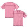 Blank Hip Hop Football Jersey V Neck Short Sleeve Football Shirts Practice Mesh Sport Uniform Gifts for Men Women Youth