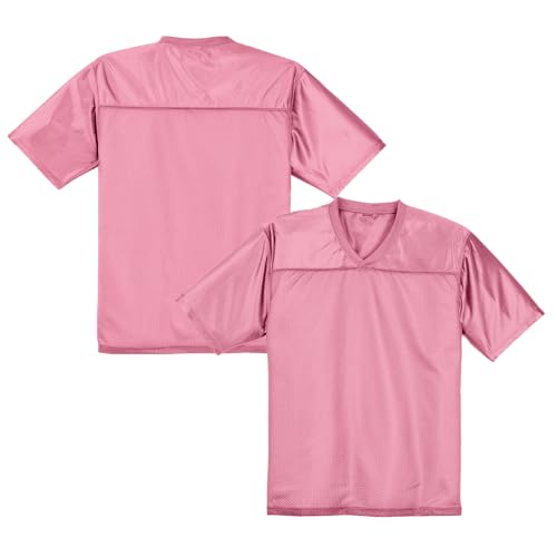 Blank Hip Hop Football Jersey V Neck Short Sleeve Football Shirts Practice Mesh Sport Uniform Gifts for Men Women Youth