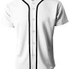 Made in USA Mens Premium Button Down Baseball Jersey Team Uniform Hip Hop Urban Tee Shirt