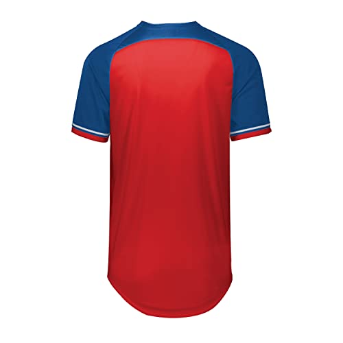 Men's Classic V-Neck Baseball Jersey: Vintage Appeal, with Dri-Power Moisture-Wicking