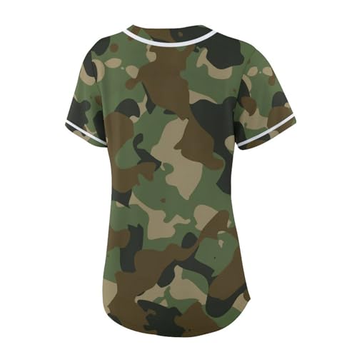 Men Baseball Jersey Solid Shirts Plain Casual Button Down Short Sleeves T-Shirt Sports Uniform S-2XL
