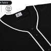 Black Custom Baseball Jersey for Men Full Button Mesh Embroidered Team Name & Numbers S-8XL