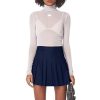 Pleated Mini Skirt High Waisted Tennis Skirts Skorts for Women Girls School Uniform Dress Cheer Skirt with Shorts,2T-4XL