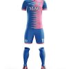 Kids Customize Soccer Jersey with Short, Boys Girls Personalized Name Team Outfit, Custom Made Futbol Uniform