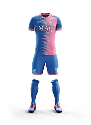 Kids Customize Soccer Jersey with Short, Boys Girls Personalized Name Team Outfit, Custom Made Futbol Uniform