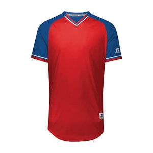 Men's Classic V-Neck Baseball Jersey: Vintage Appeal, with Dri-Power Moisture-Wicking