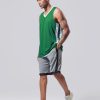 10-Pack Men's Reversible Custom Basketball Jerseys, Plain Mesh Athletic Sleeveless Shirts Blank Team Uniforms Set