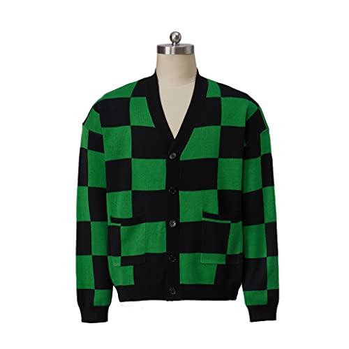 Men's Kamado Tanjirou Costume Giyu Tomioka Cosplay Sweater Demon Coat Slayer Cardigan