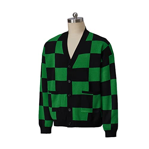 Men's Kamado Tanjirou Costume Giyu Tomioka Cosplay Sweater Demon Coat Slayer Cardigan
