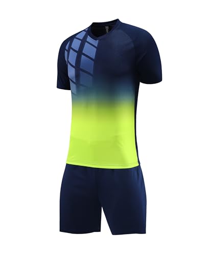 Kids Soccer Jersey Set Athletic Team Uniform Shirt and Shorts