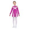 Kids Girls Cheer Leader Costume Halloween Cosplay Outfits Cheerleading Dance Dress Team Uniform