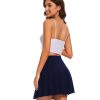 Stretchy Short Pleated Skirts for Women Cheerleader Uniform High Waist A-line Mini Skirt
