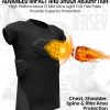 Elite 6-Pad Adult Padded Football Shirt with Chest, Shoulder, Ribs & Spine Protection, Mens Football Padded Compression Shirt