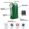 10-Pack Men's Reversible Custom Basketball Jerseys, Plain Mesh Athletic Sleeveless Shirts Blank Team Uniforms Set