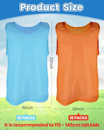 36 Pcs Pennies for Sports Youth Football Practice Jersey Adult Basketball Soccer Hockey Pinnies Kids Scrimmage Jerseys