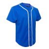 Men's Baseball Jersey Plain Button Down Shirts Team Sports Uniforms
