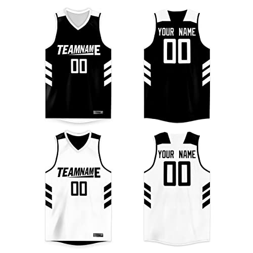 Custom Men Boy Basketball Jerseys Printed Reversible Mesh Performance Athletic Blank Team Uniforms for Sports