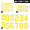 190 Pcs Iron on Letters Iron on Numbers Alphabets Fabric Stickers 8 Inch and 3 Inch Number Patches 2'' Heat Transfer Letters for