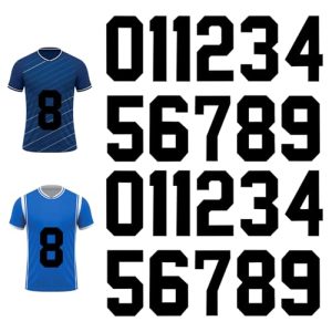 22PCS Iron on Numbers, 0-9 Jersey Numbers, Heat Transfer Number, Suitable for Sports T-Shirts and Team Uniforms, Suitable for