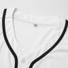 Womens Button Down Baseball Jersey, Blank Softball Team Uniform, Hip Hop Hipster Short Sleeve Active Shirts