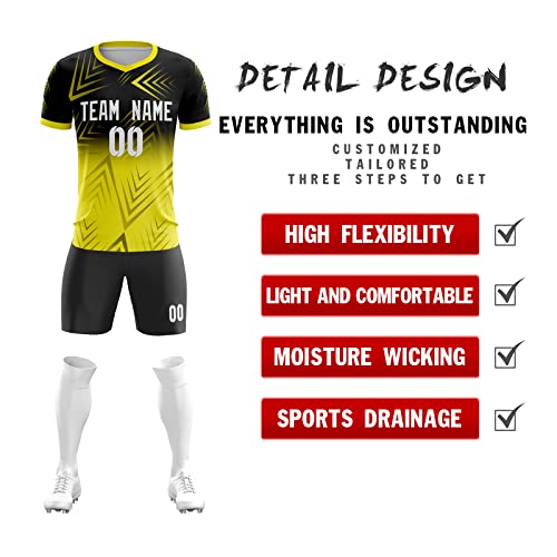 Custom Soccer Jersey Men Kids Personalized Soccer Uniform with Team Name Number Logo Plus Size