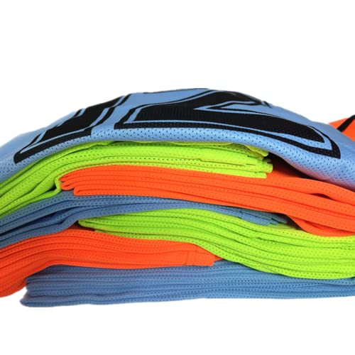 Soccer Sports Team Practice Pinnies Scrimmage Training Mesh Vests with Number-12 pcs Pack