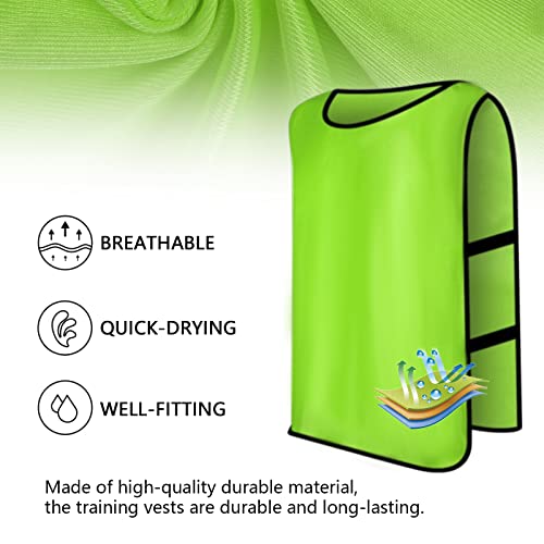 Scrimmage Training Vest Kids Youth Adult Soccer Practice Jersey Athletic Pinnies (12 &24 Pack)