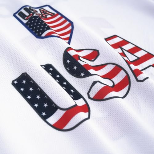 Kids National Soccer Jersey Outfits, Youth Football Training Shirt Shorts Set, Moisture-Wicking, Boys Girl Size 2-12Y