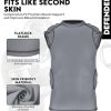Defender Adult Padded Football Shirt - Football Rib Protector with Shoulder & Spine Football Pads, 5-Pad Football Compression