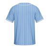 Men Baseball Jersey Solid Shirts Plain Casual Button Down Short Sleeves T-Shirt Sports Uniform S-2XL