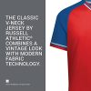 Men's Classic V-Neck Baseball Jersey: Vintage Appeal, with Dri-Power Moisture-Wicking