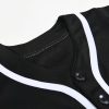 Kids Baseball Jersey Button Down Hip Hop Personalized Sport T Shirts Tops Baseball Shirt for Boys Girls Toddler 2T-12Y