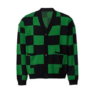 Men's Kamado Tanjirou Costume Giyu Tomioka Cosplay Sweater Demon Coat Slayer Cardigan
