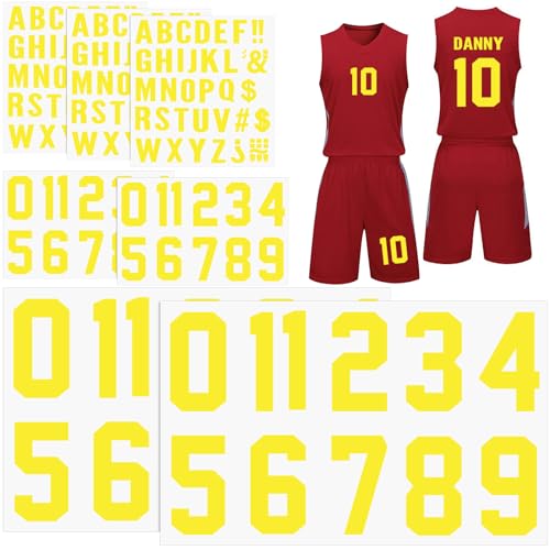 190 Pcs Iron on Letters Iron on Numbers Alphabets Fabric Stickers 8 Inch and 3 Inch Number Patches 2'' Heat Transfer Letters for