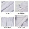 White Mini Skirt Pleated Tennis Skirts Skorts High Waisted Womens' Novelty Skirts for Women with Shorts 3XL
