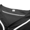 Kids Baseball Jersey Button Blank Softball Team Uniform Girls Boys Hip Hop T-Shirt Solid Color Sweatshirt