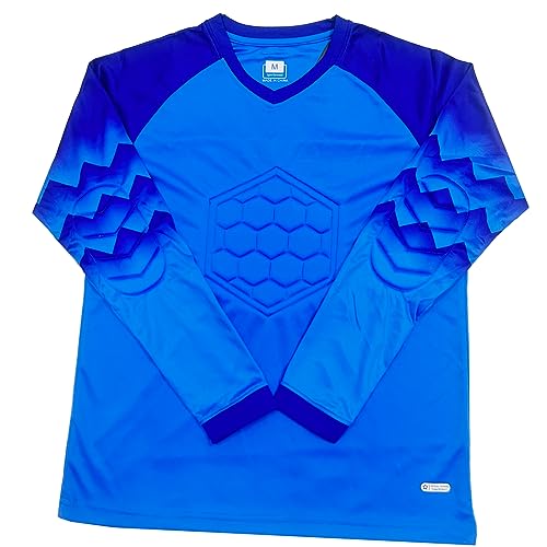 Youth Boys Goalkeeper Soccer Jersey Kids Long Sleeve Soccer Uniform Padded Goalkeeper Shirt Tops