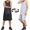 Men's Reversible Basketball Jersey Blank Mensh Jersey Team Uniform Custom Basketball Shirts XS-XXL