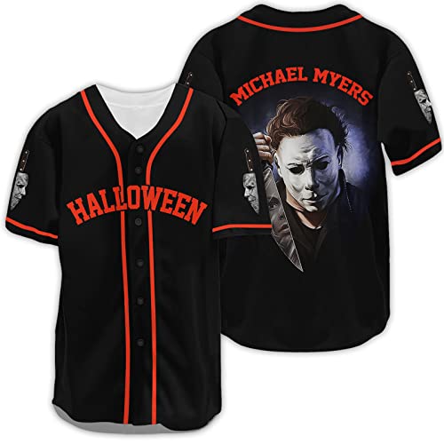 Horror Jersey, Halloween Baseball Jersey, Horror Movie Shirts Short Sleeve, Gifts for Horror Lover