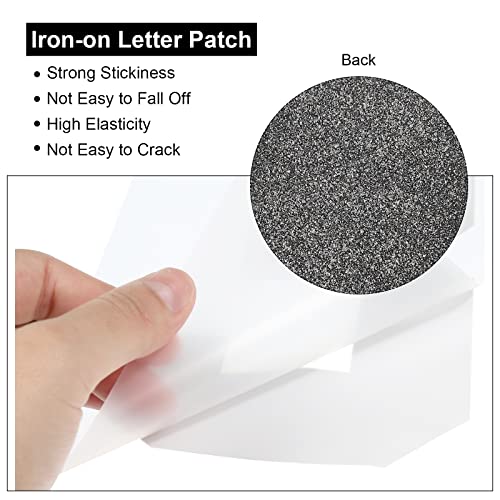 Iron on Number 0 Heat Transfer 8" White Single Number for Team Uniform, Sports T-Shirt, Football, Basketball, Baseball Pack of 5