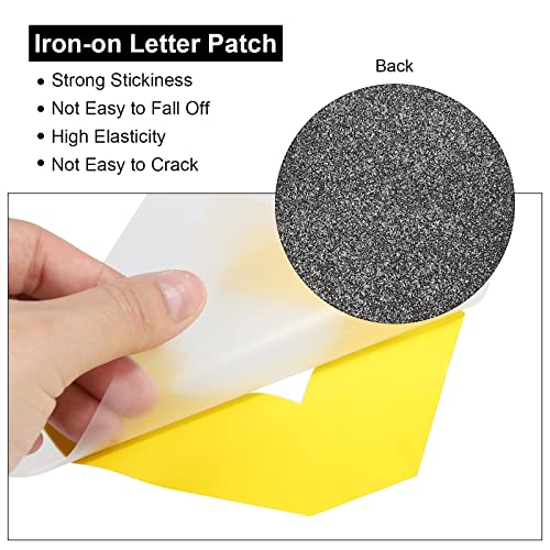 Iron on Number 5 Heat Transfer 8" Yellow Single Number for Team Uniform, Sports T-Shirt, Football, Basketball, Baseball Pack of
