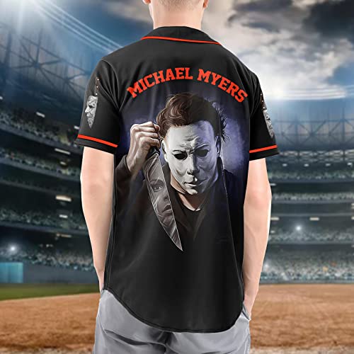 Horror Jersey, Halloween Baseball Jersey, Horror Movie Shirts Short Sleeve, Gifts for Horror Lover