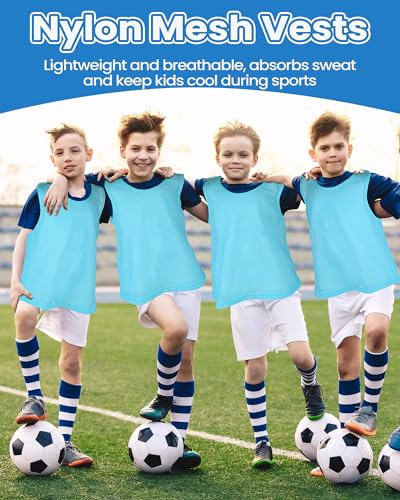 36 Pcs Pennies for Sports Youth Football Practice Jersey Adult Basketball Soccer Hockey Pinnies Kids Scrimmage Jerseys