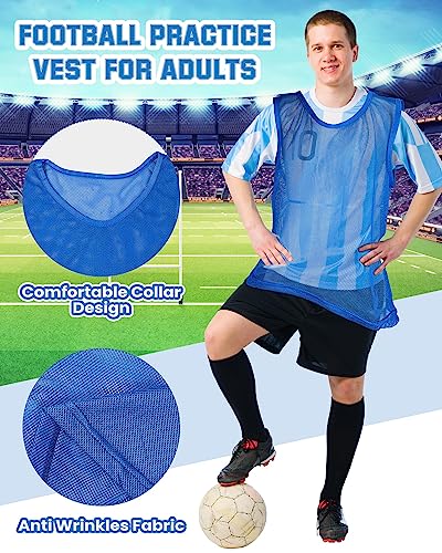 36 Pcs Adult Pinnies Scrimmage Vests Youth Pinnies Team Practice Jerseys for Sports Soccer Football Basketball Practice