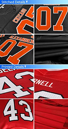 Custom Football Jersey, Personalize Football Practice Uniform, Design Any Name and Number for Your Event or Team