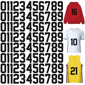 88 Pieces Iron On Numbers, Jersey Heat Transfer Numbers for Sports T Shirts Team Uniform Football Basketball Baseball-Black, 8