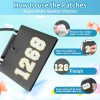 40Pcs Self-Adhesive Chenille Number Patches 0-9 with Glitter Border for Team Jerseys, Sports Uniforms, Football, Jeans, Bags