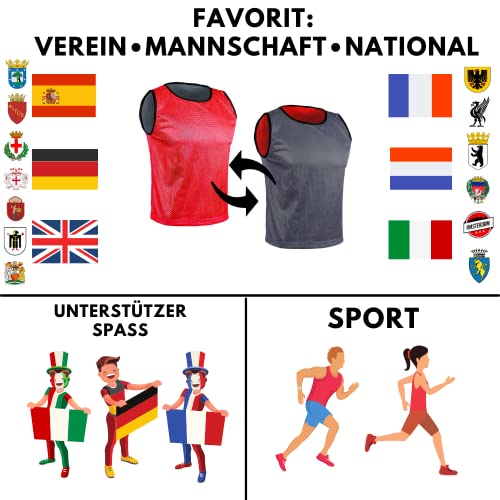 Pinnies Sport Child Youth Teen Adult 2-Color Reversible Bibs Soccer Basketball Football Scrimmage Team Jersey